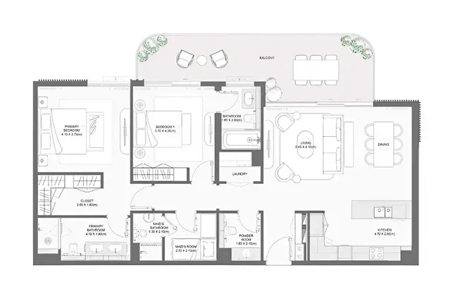 2 bedroom apartment