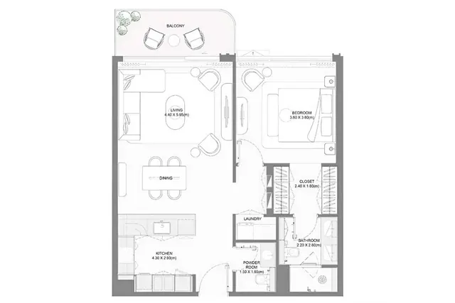 1 bedroom apartment