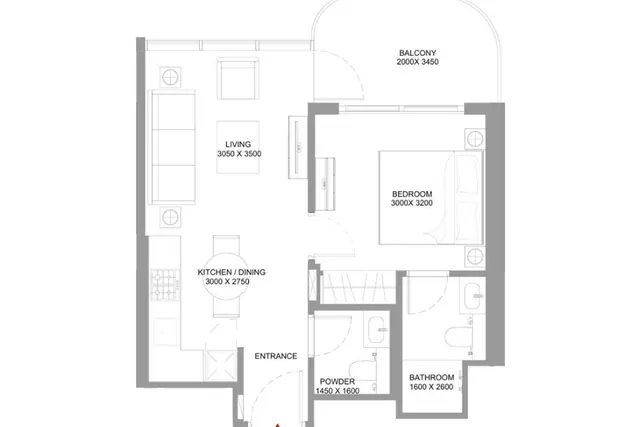 1 bedroom apartment