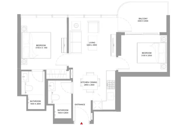 2 bedroom apartment