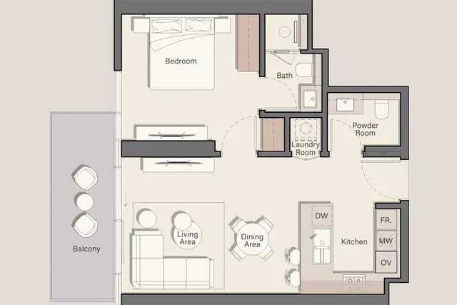 1 bedroom apartment