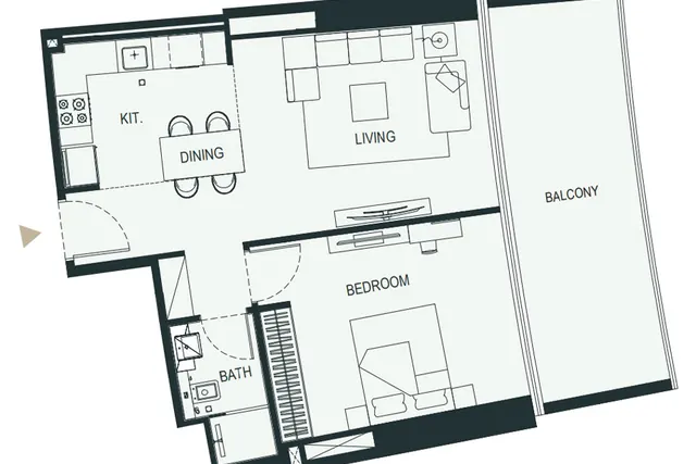 1 bedroom apartment