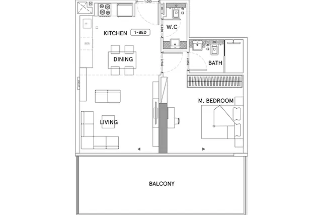 1 bedroom apartment