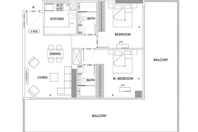 2 bedroom apartment
