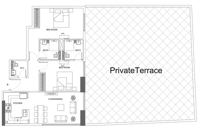 2 bedrooms