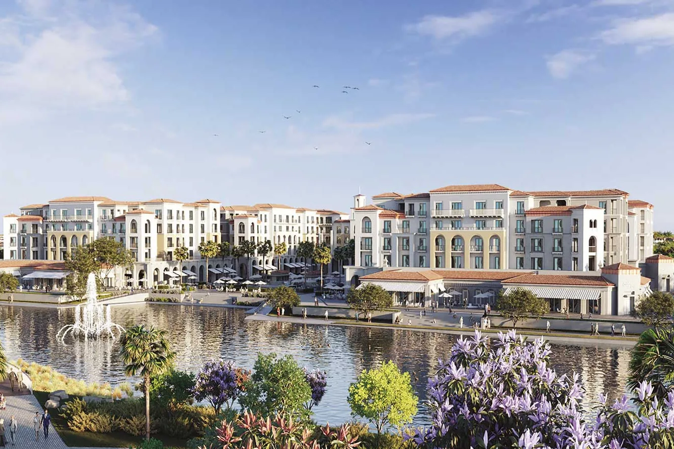 Low-rise buildings in the Mediterranean style