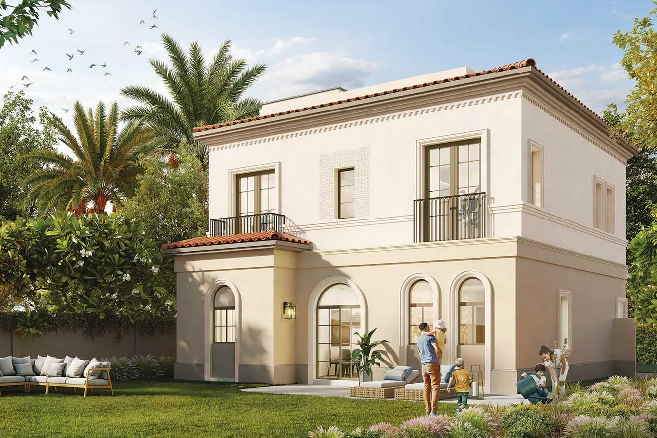 Houses with landscaped garden and country style layouts