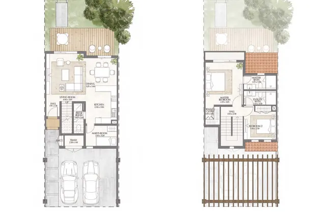 2 bedrooms townhouse