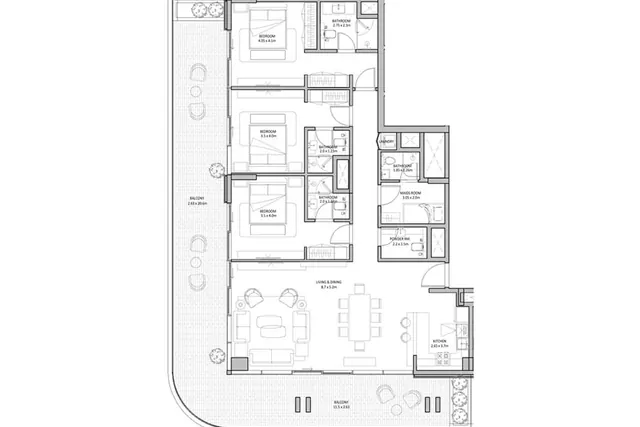 3 bedroom apartment