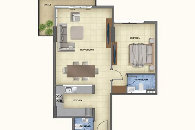 1 bedroom apartment