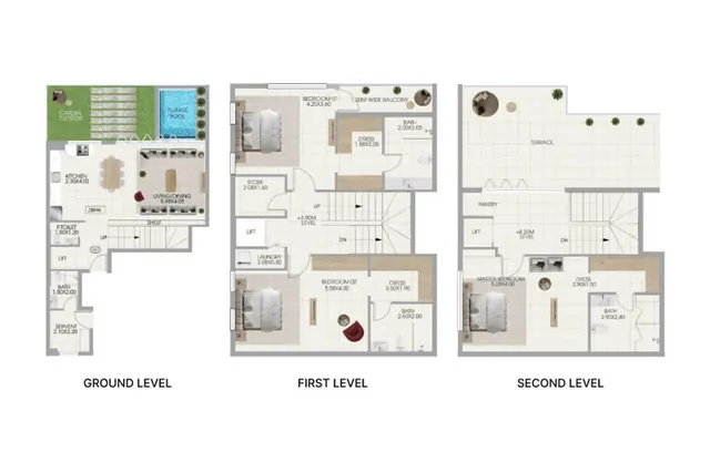3 bedroom Townhouse with pool