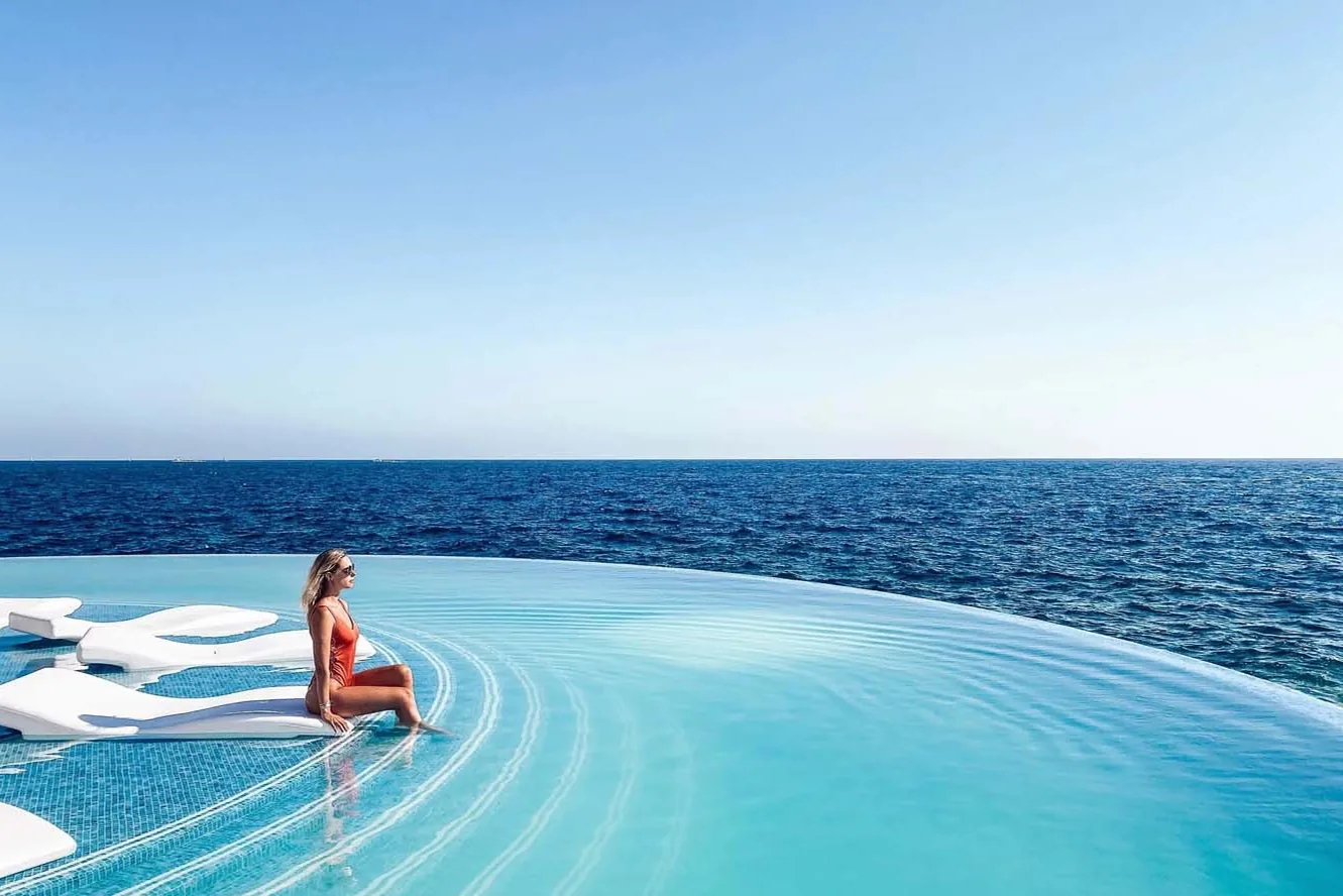 Beachside pool