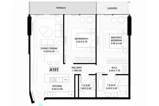2 bedroom apartment