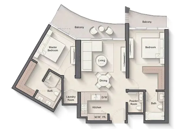 2 bedroom apartment
