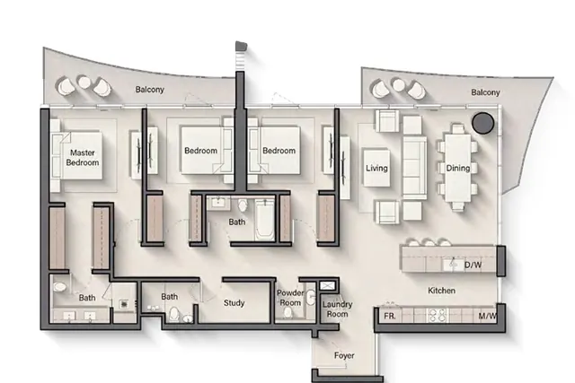 3 bedroom apartment
