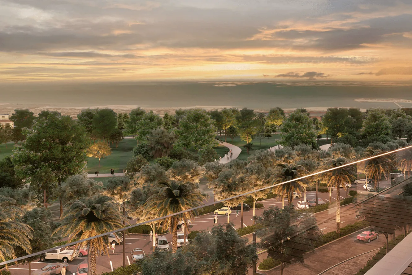 Surrounded by Dubai's main parks