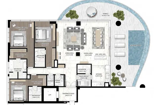3 bedroom apartment