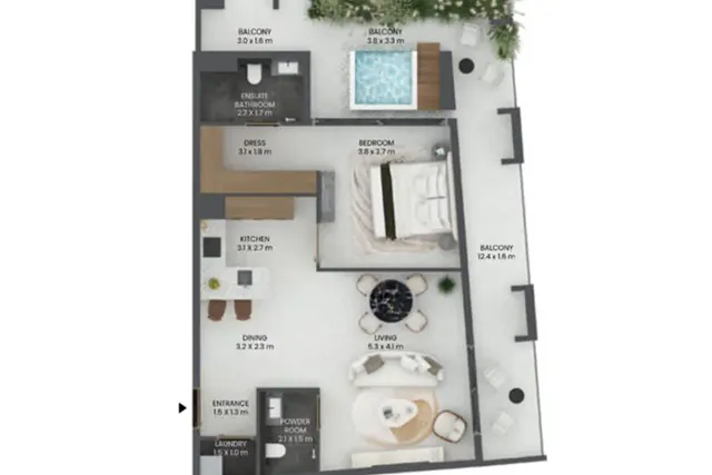 1 bedroom apartment