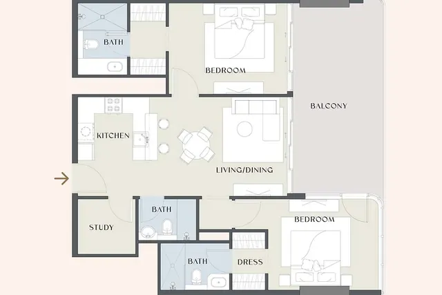 2 bedroom apartment