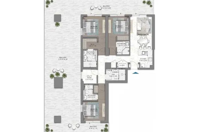 3 bedroom apartment