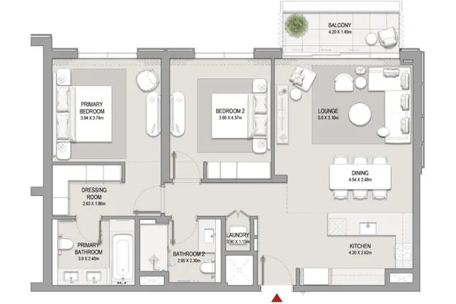 2 bedroom apartment