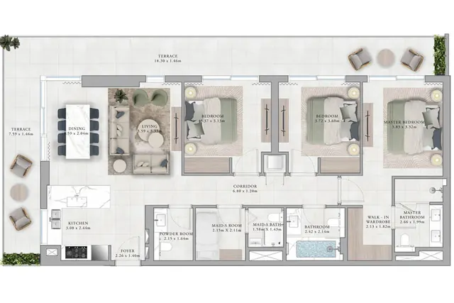 3 bedroom apartment