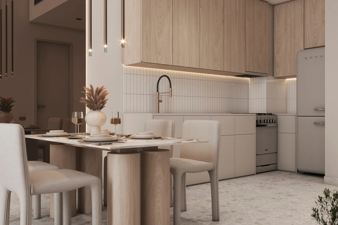 Elegant furnished apartments and fitted kitchens