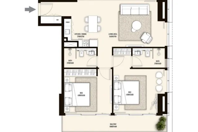 2 bedroom apartment