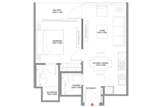 1 bedroom apartment