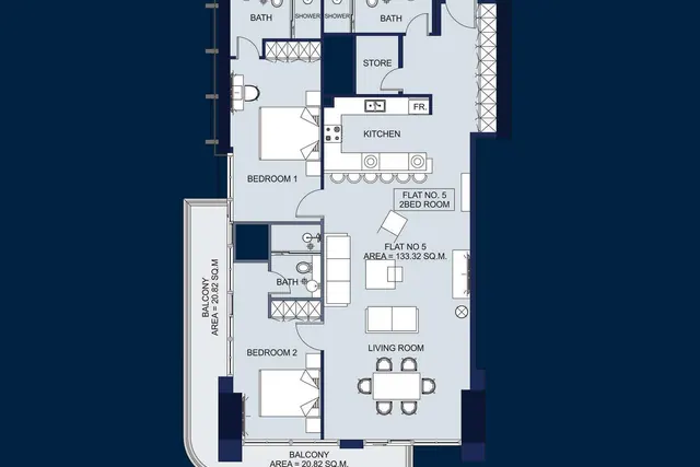 2 bedrooms