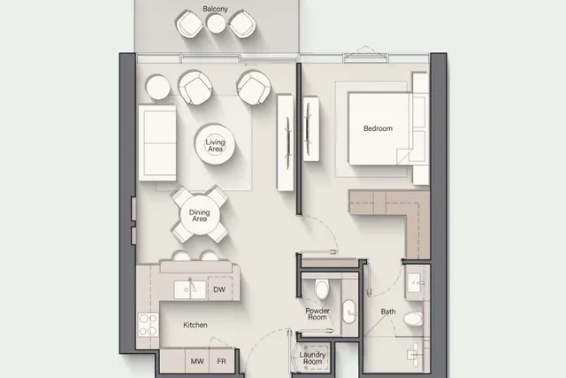 1 bedroom apartment