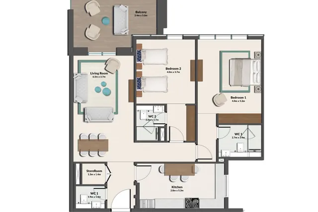 2 Bedroom Apartment