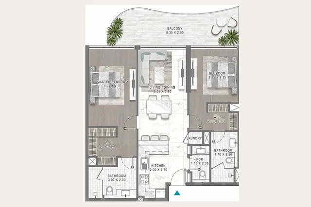 2 bedroom apartment