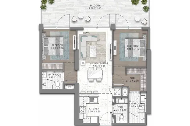 2 bedroom apartment