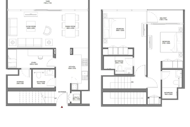 2 bedroom Duplex apartment