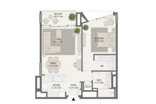 1 bedroom