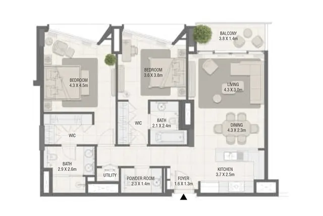 2 bedroom