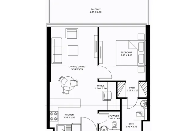 1 bedroom apartment