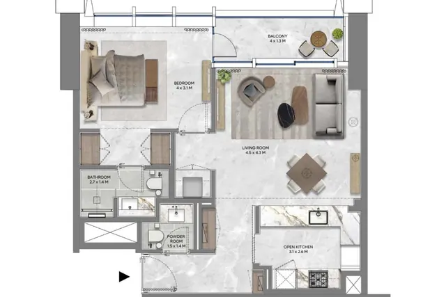 1 bedroom apartment