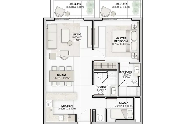 1 bedroom apartment