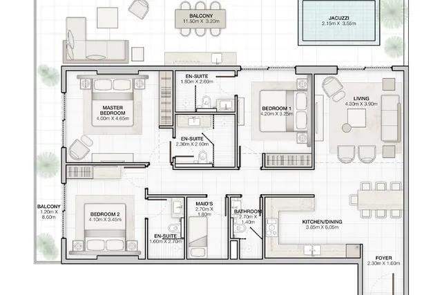 3 bedroom apartment