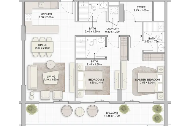 2 bedroom apartment