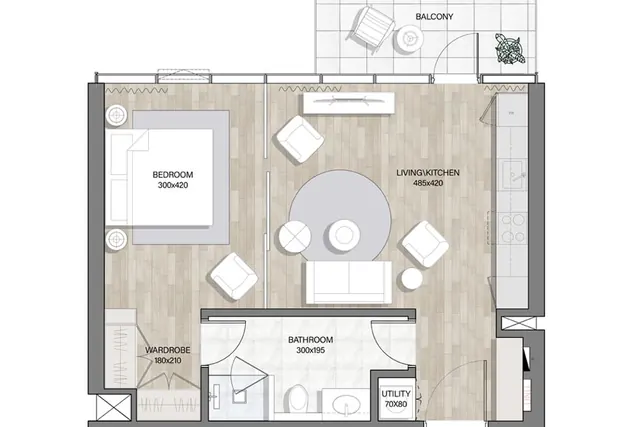 1 bedroom apartment