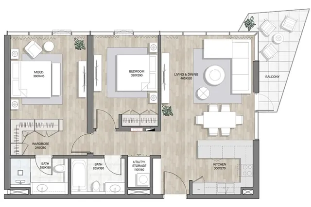 2 bedroom apartment