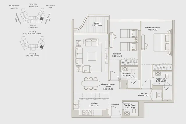 2 bedroom apartment