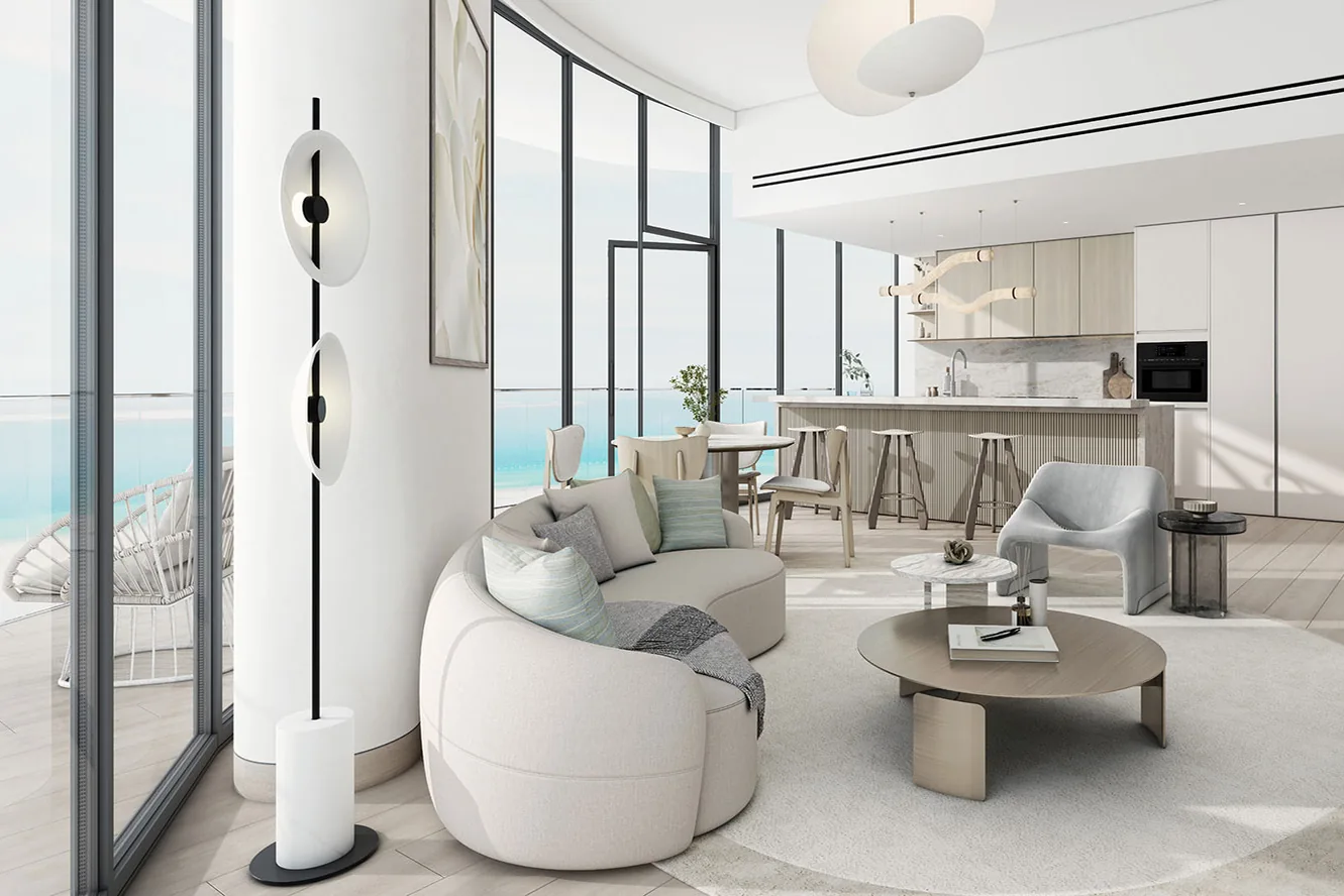 Turnkey view apartments with balconies and appliances