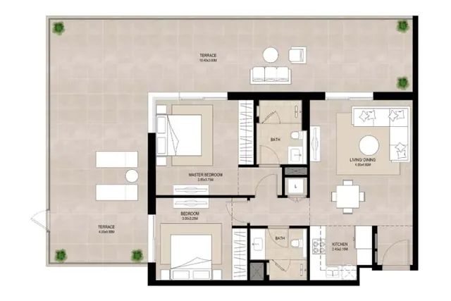 2 bedroom apartment