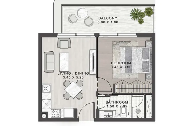 1 bedroom apartment