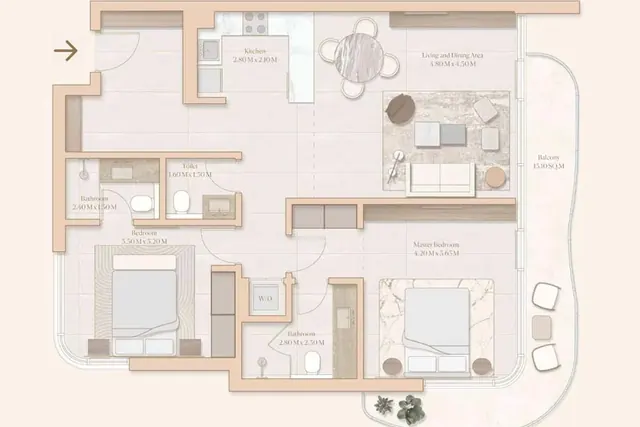 2 bedroom apartment