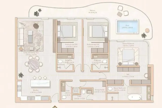 3 bedroom apartment